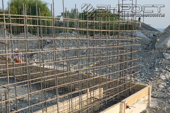 Применение стеклопластиковой арматуры "ROCKBAR" в фундаменте дома, г. Новороссийск